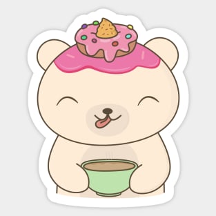 Kawaii Cute Polar Bear T-Shirt Sticker